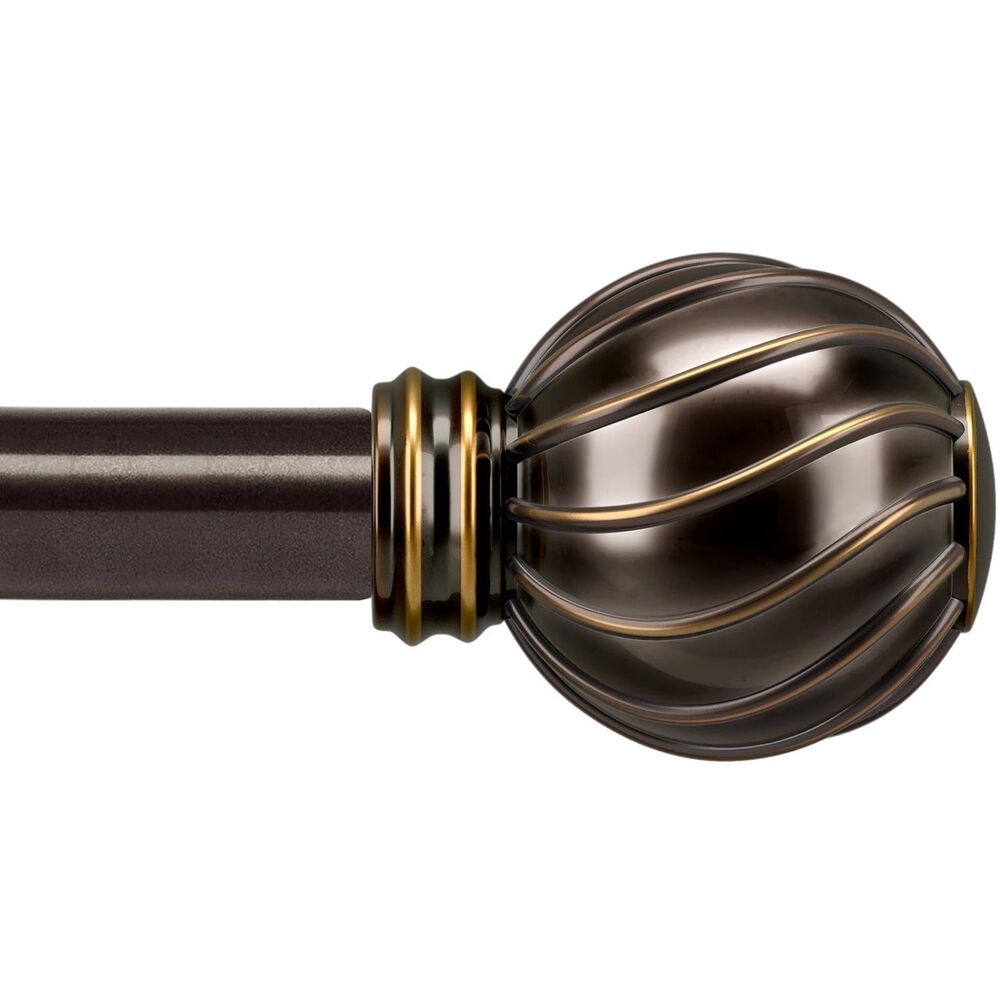 Adjustable Curtain Rod 36"-120" Brown
